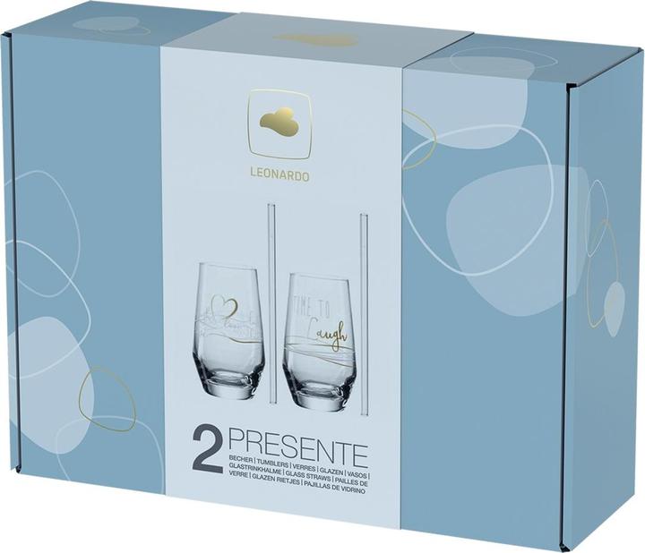 Produktbild Leonardo Longdrinkglas Presente Laugh 365 ml, 2 Stück, Transparent (0.37 l, 2x)