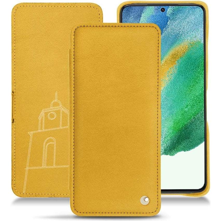 Noreve Lederschutzhülle Samsung Galaxy S21 FE (Samsung Galaxy S21 FE), Smartphone Hülle, Orange