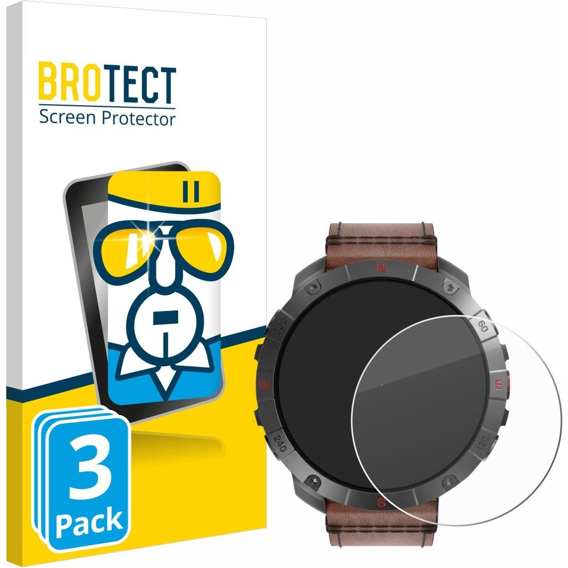 BROTECT Panzerglas Displayschutz 9H Schutzglas Glas Klar Transparent, Smartwatch Schutzfolie, Transparent