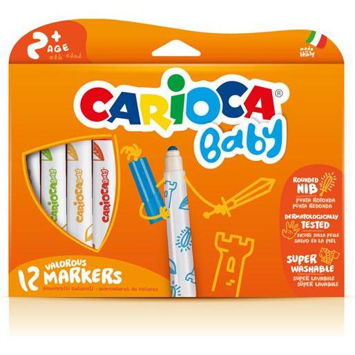 Carioca, Marker, Marker 2 + – Stifte (Extra Bold, Rundspitze, rund, Multi, Italien, Schachtel aus Karton) (Mehrfarbig, 1...