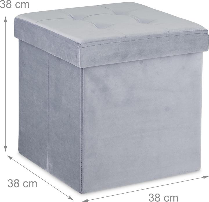 Actual product image Relaxdays Storage Ottoman