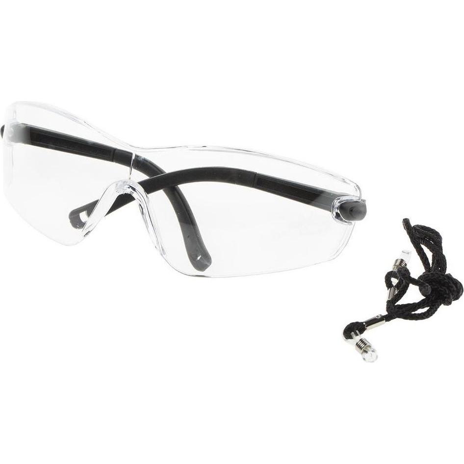 Portwest, Occhiali protettivi + visiera, UV Safety Glasses, Clear Polycarbonate Lens