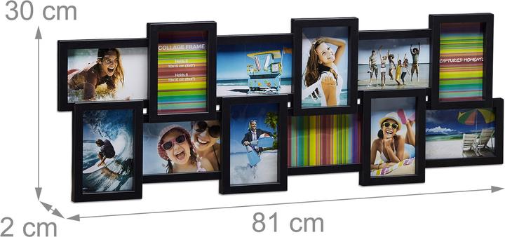 Immagine prodotto Relaxdays Portafoto multiplo per 12 foto (10 x 15 cm)