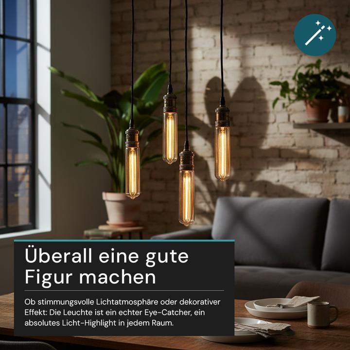 Immagine prodotto Luxula Lampada a filamento LED, Linea tubo ambra, E27, 2W, 65lm, 1800K (E27, 65 lm, 1 x)