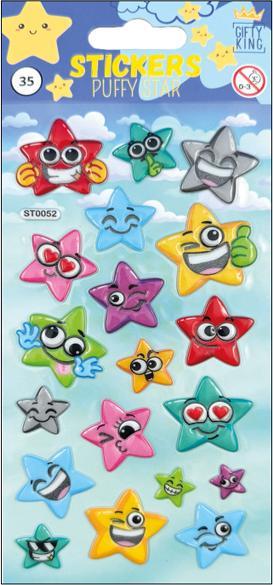 Produktbild King Aufkleber 3D-Effekt Stars