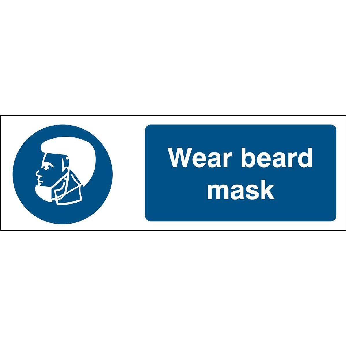 Brady, Etiketten, Safety Sign - Wear beard mask