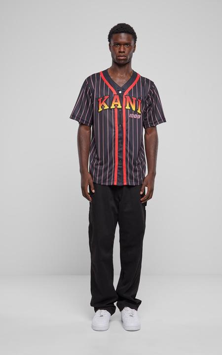 Produktbild Karl Kani KM233-003-1 KK Serif Pinstripe Baseball Shirt (S)