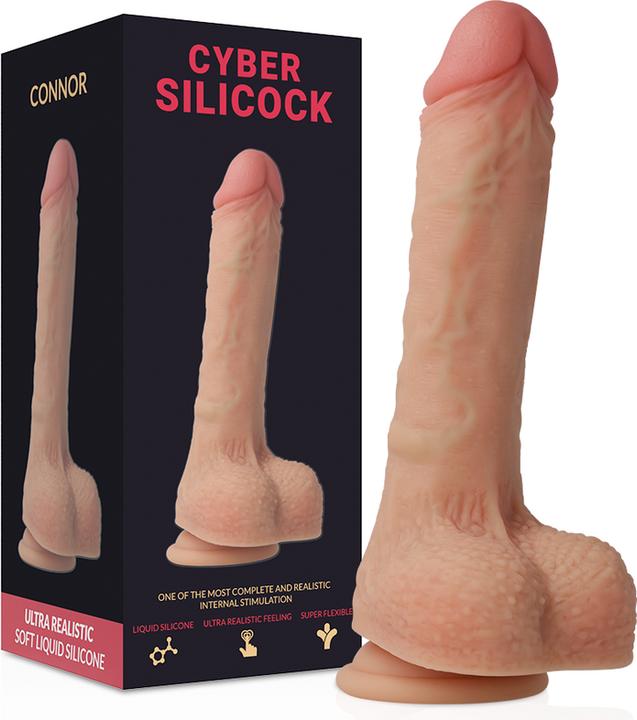 Produktbild Cyber Silicock STRAP-ON CONNOR FLÃoeSSIGE SILIKON MIT 3 RINGEN GRATIS 20.5 CM -O- 3.7 CM