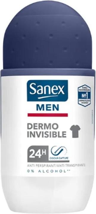 Productafbeelding Sanex Men Dermo Invisible Deodorant Roll-On 50ml (Rol op, 50 ml)