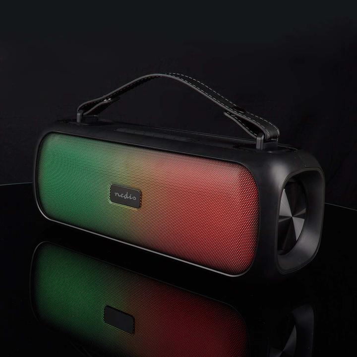 Produktbild Nedis Bluetooth® Party Boombox 4.5 hrs 2.0 30 W Medienwiedergabe: AUX/USB IPX5 Verknüpfbar Tragegrif (4.50 h, Akkubetrieb, Netzbetrieb)