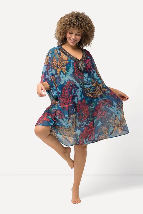 Produktbild Ulla Popken Tunika, bedruckt, Oversized, V-Ausschnitt, Halbarm (58, 60, 62)