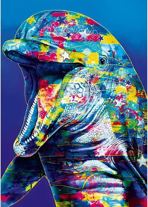 Produktbild Bluebird Delfin-Puzzle voller Farben (1000 Teile)