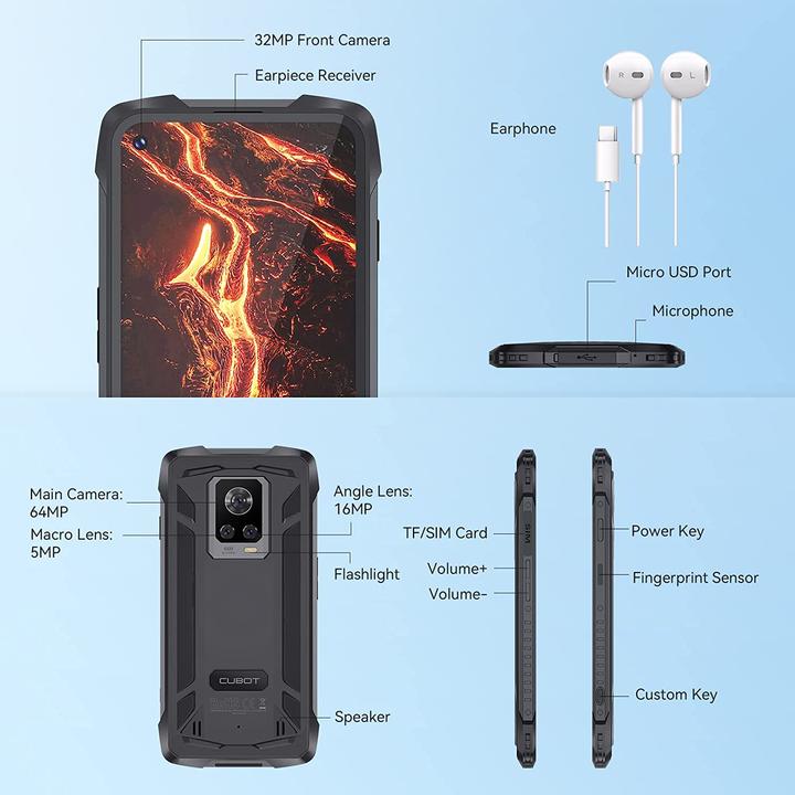 Produktbild Cubot Kingkong 7 (128 GB, Grey, 6.34", Dual SIM, 4G)
