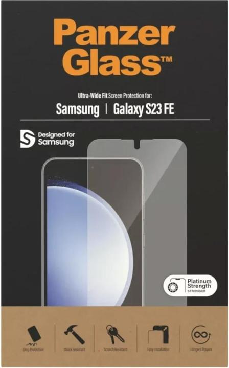 Immagine prodotto PanzerGlass Ultra-Wide Fit (1 pz., Samsung Galaxy S23 FE)