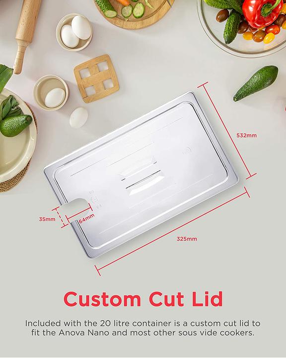 Actual product image Sous Vide Tools Polycarbonate container 20 L