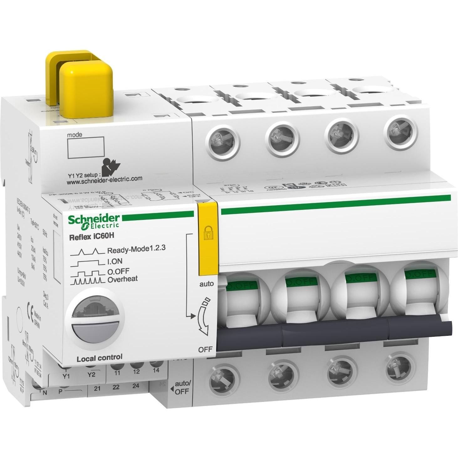 Schneider Electric, Schutzschalter, ACTI 9 REFLEX IC60H TI24 16 A 4P CURVE C