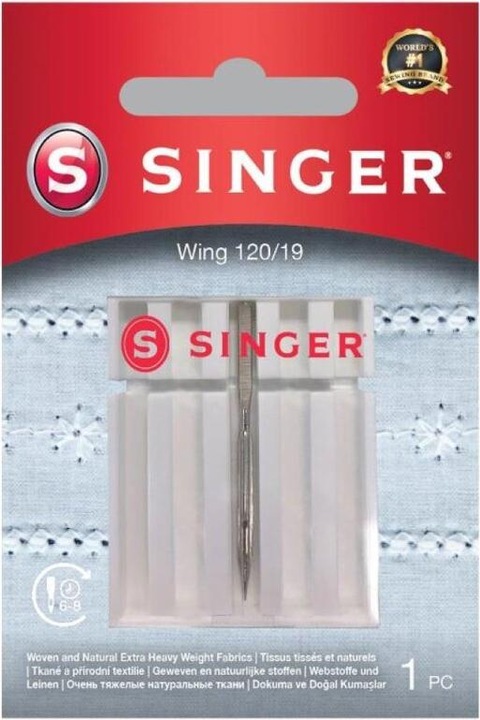 Singer WING sewing machine needle, 120/19