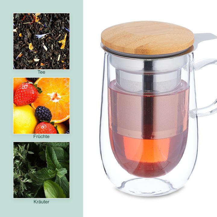 Produktbild Relaxdays Teeglas (430 ml, 1x)