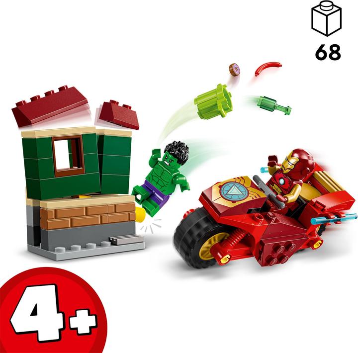 Produktbild LEGO Iron Man mit Bike und der Hulk (76287, LEGO Marvel)