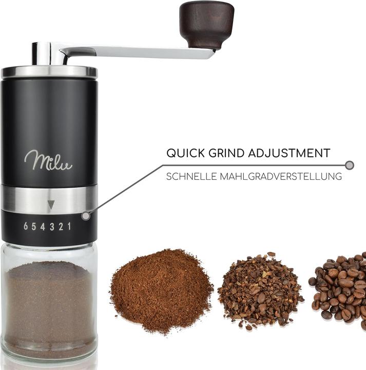 Image du produit Milu Ensemble de moulins à café en acier inoxydable, noir