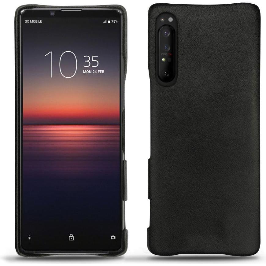 Noreve Lederschutzhülle (Sony Xperia 1 II), Smartphone Hülle, Schwarz
