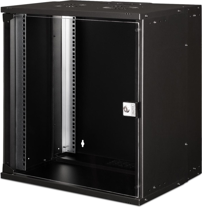 Actual product image Digitus 19" 12U wall-mounted housing, SOHO PRO 592 x 540 x 400 mm, black (10.86 RU, 19 inch rack)