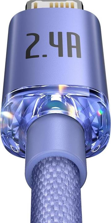Immagine prodotto Baseus Crystal Shine Series Fast Charging Data Cable USB to iP 2.4A 2m Purple (2 m)