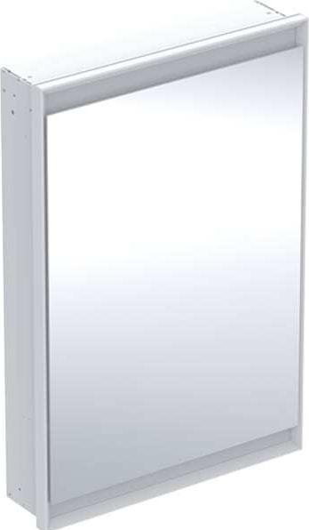 Geberit ONE mirror cabinet with ComfortLight, 1 door, concealed mounting, white/aluminum, 60x90cm, 5 (60 x 15 x 90 cm)