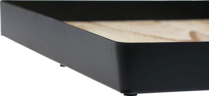 Produktbild Viana Deko Tablett Metall Holz quadratisch