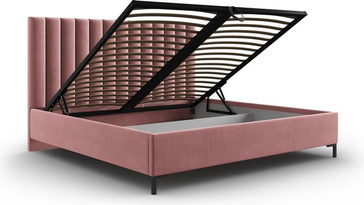 Image du produit Micadoni Lit Coffre en Velours Avec Tête de Lit, "Allison", 220x150x130Fabriqué en Europe (140 x 200)