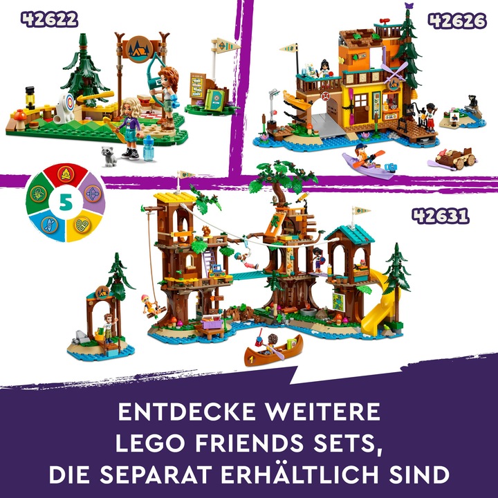 Produktbild LEGO Gemütliche Hütten im Abenteuercamp (42624, LEGO Friends)