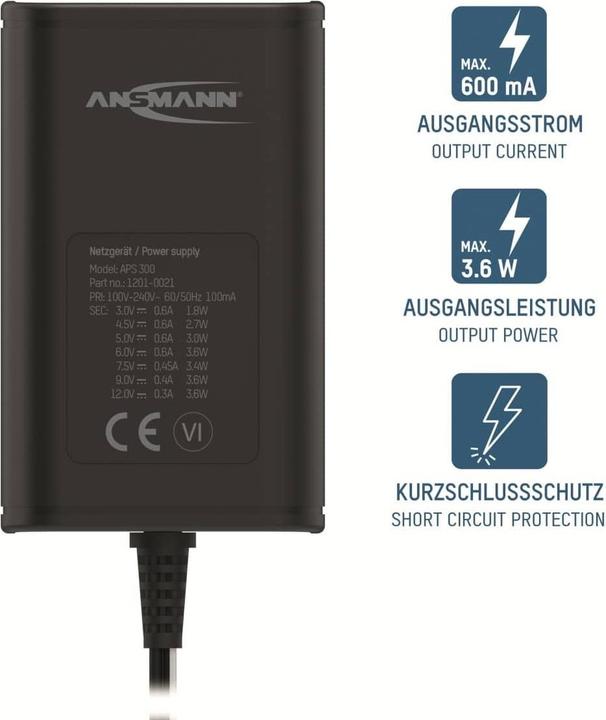 Image du produit Ansmann APS 300 NOUVEAU max. 3,6 W