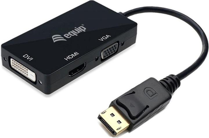Immagine prodotto equip Adattatore Displayport->HDMI/VGA/DVI St/Bu (DVI, HDMI, 1.50 cm)