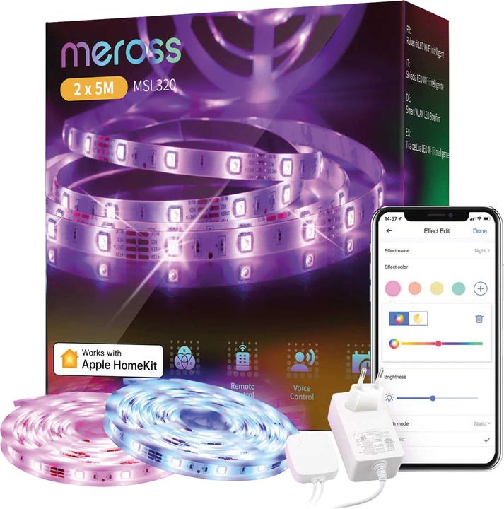 Produktbild Meross LED Streifen (Mehrfarbig, 0.20 cm, Indoor)