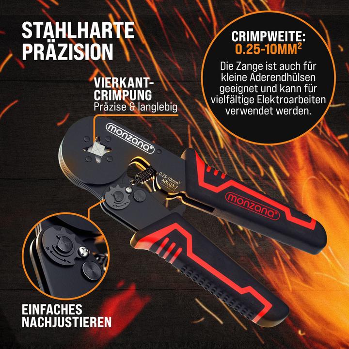 Produktbild Monzana Crimpzange + Aderendhülsen Set (55 mm)