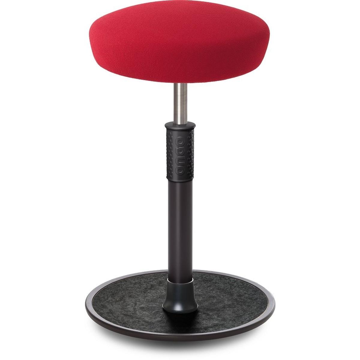 Ongo, Bürostuhl, Sitz- Stehhocker Free Tall Hutsitz Gestrick Rot schwarz /schwarz