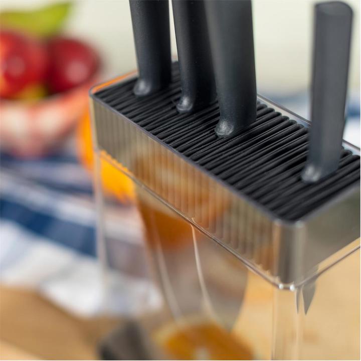 Image du produit Kuhn Rikon Colori+ set couteaux gris & porte-couteaux 6 pcs