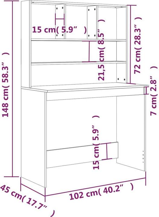 Image du produit vidaXL Fadime (102 x 45 x 148 cm)