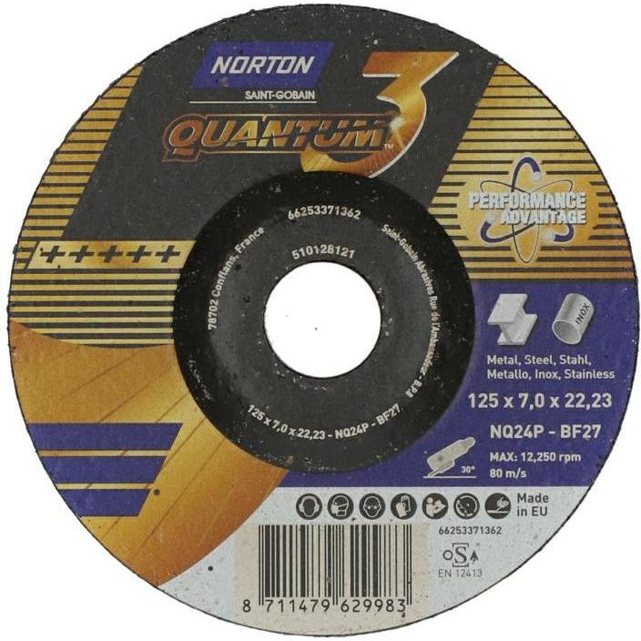 Norton Clipper, Abrasivi, Disco abrasivo SAINT-GOBAIN Nor-Quantum3 NQ24P-BF27