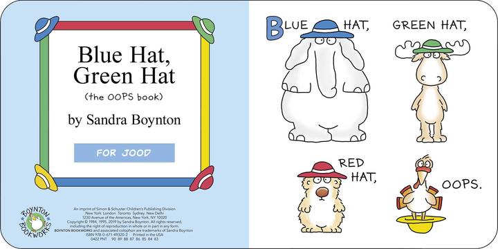 Produktbild Blue Hat, Green Hat (Englisch, Sandra Boynton, 1984)