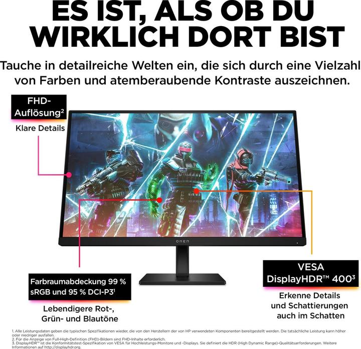 Actual product image HP Omen 27s (1920 x 1080 pixels, 27")