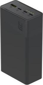Actual product image GreenCell Power bank Green cell Enerģijas krātuve PowerPlay 30 30000mAh Black (30000 mAh, 22.50 W)