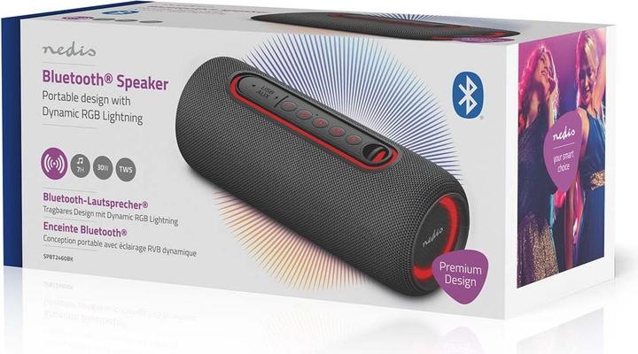 Actual product image Nedis Bluetooth speaker - max. battery life: 4 hours - Handheld - 30 W - Stereo - Built-in (4 h)