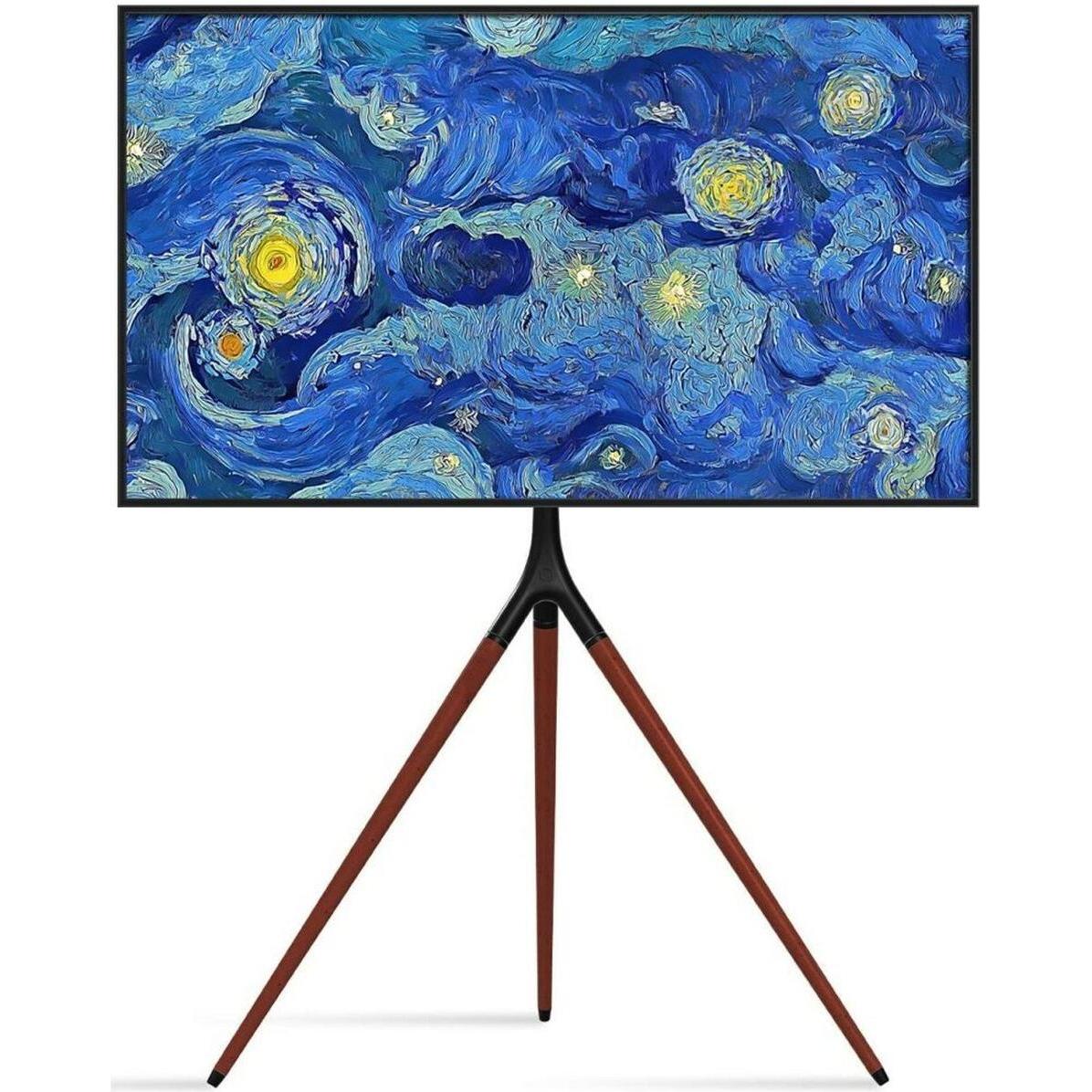 Techly Supporto TV, Design, TV LCD/LED (Pavimento, 65", 32 kg), Supporto da parete TV, Marrone