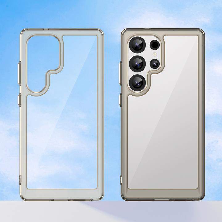 Actual product image Hurtel Outer Space Silikonhülle mit Gelrahmen für Samsung Galaxy S25 Ultra – Transparent und Schwarz (Samsung Galaxy S25 Ultra)
