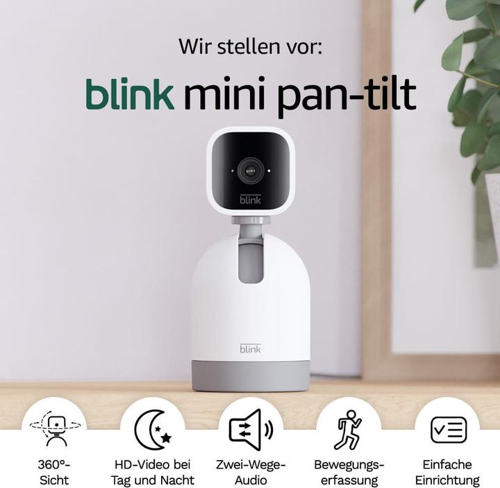 Productafbeelding Amazon Mini Pan-Tilt Camera - Mobiele Plug-in Beveiligingscamera wit (1920 x 1080 Pixels)