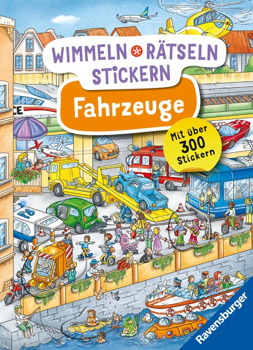 Actual product image Ravensburger Wimmeln, Rätseln, Stickern: Fahrzeuge