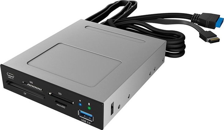 Produktbild Icy Box IcyBox MultiReader 4xCard 2xUSB 3.0 IB-865a (USB)