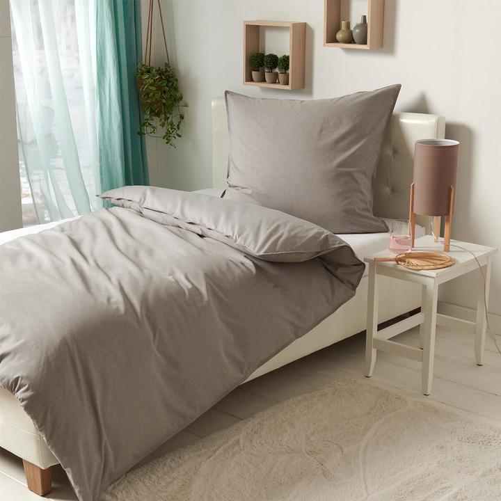 Immagine prodotto Traumschlaf Basic Chambray (Set di biancheria da letto, 155x220 cm + 80x80 cm)