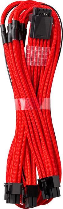 Actual product image CableMod C-Series PRO ModMesh 12VHPWR to 3x PCI-e cable for Corsair - 60cm, red (60 cm)